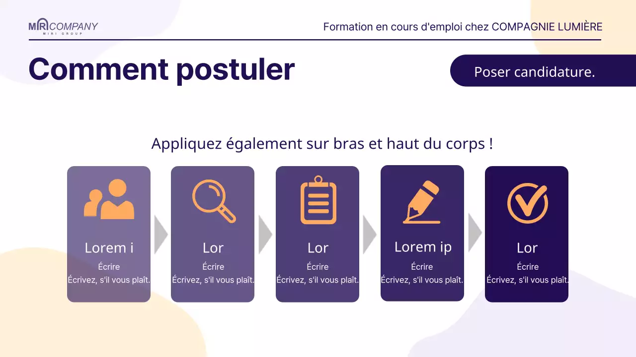 Un simple guide de formation RH en mauve et orange