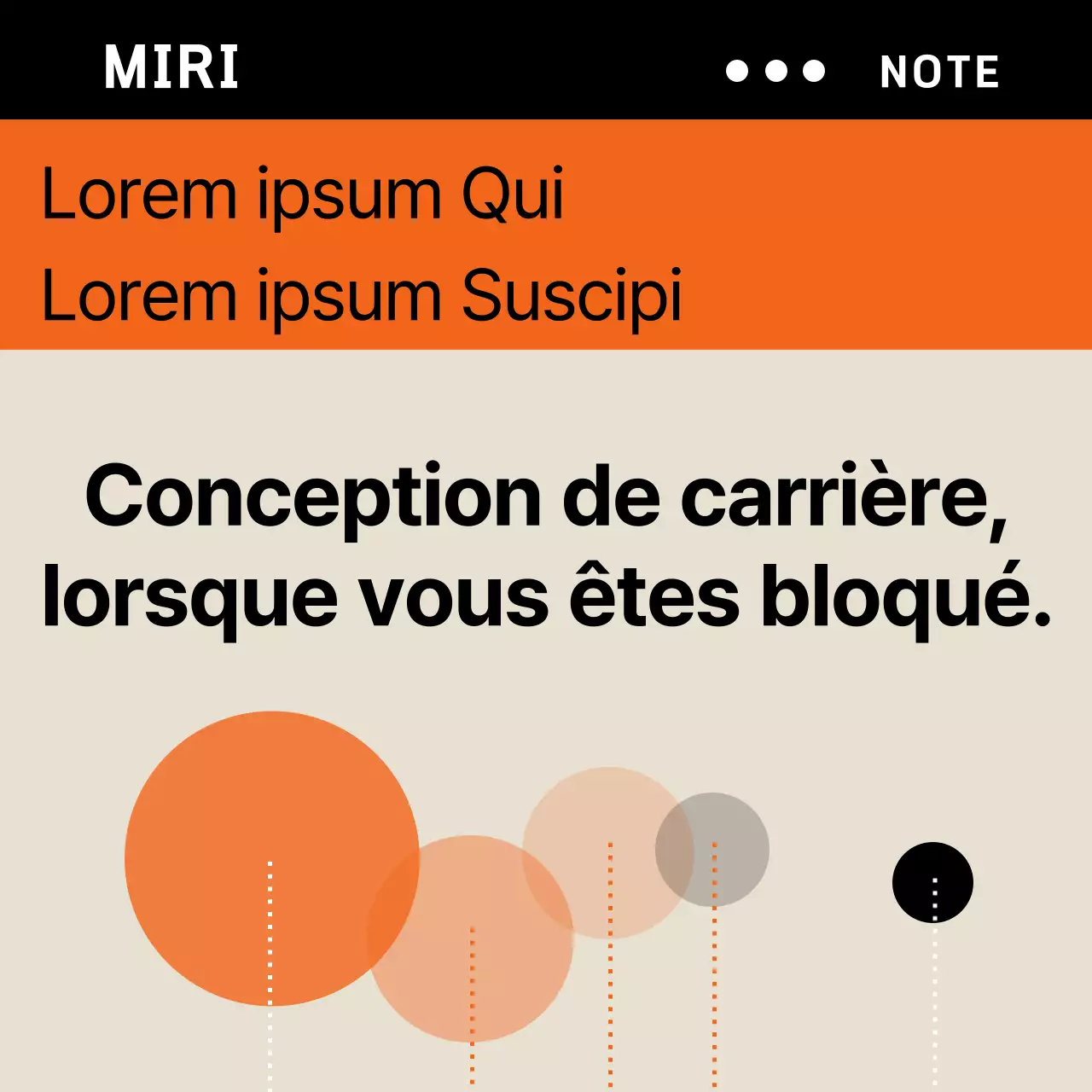 Plan d'affaires simple en orange et beige