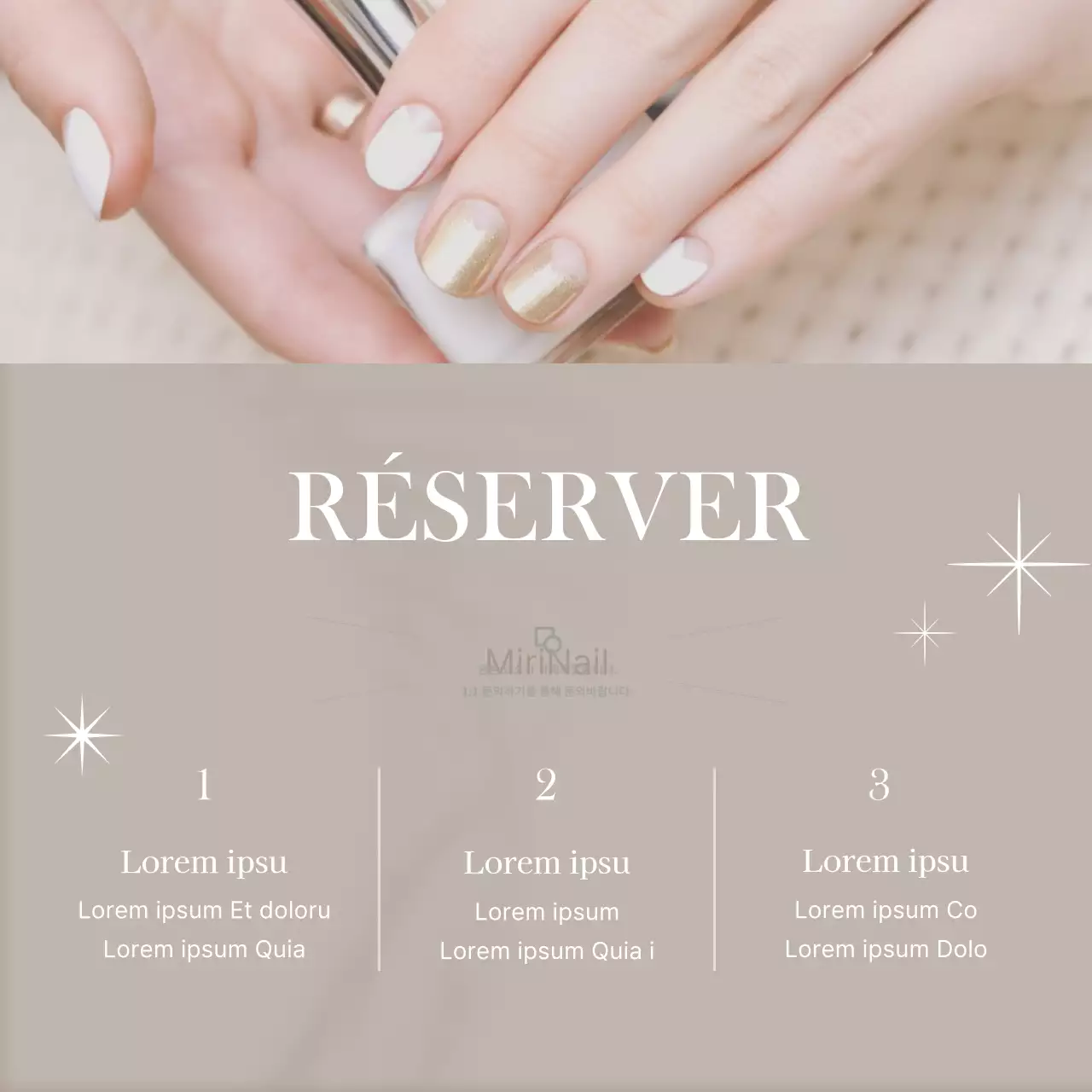 Promouvoir un simple salon de beauté de nail art en bleu clair