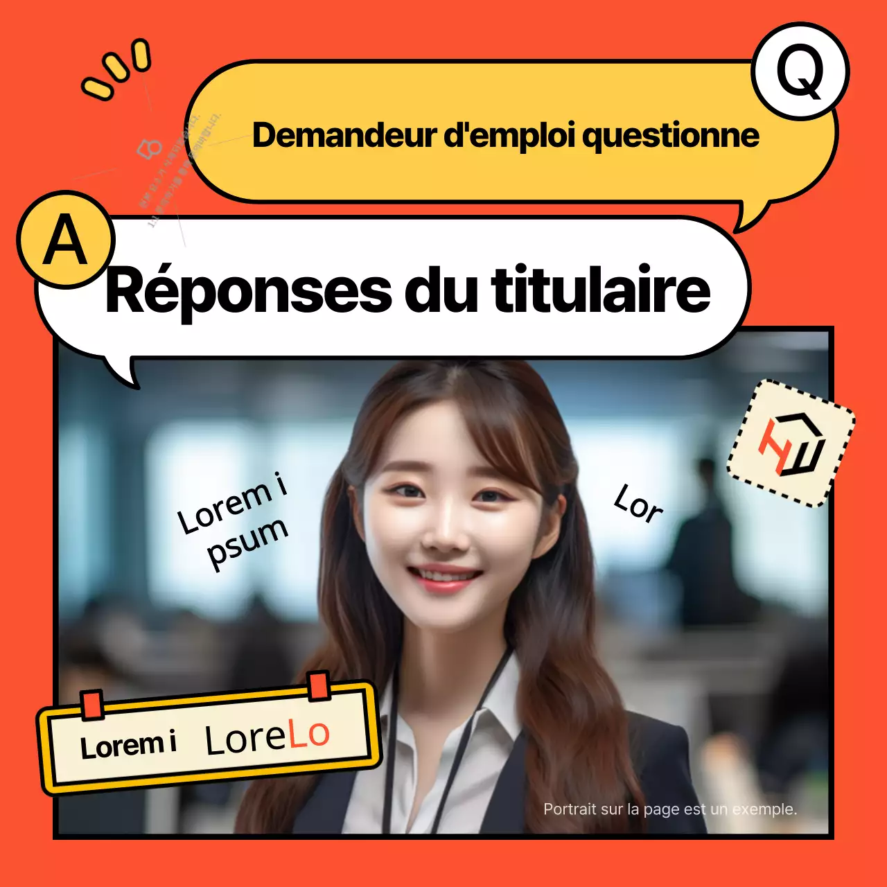 Promouvoir les offres d'emploi avec de simples bulles orange