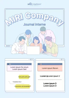 Une jolie annonce d'entreprise en bleu clair