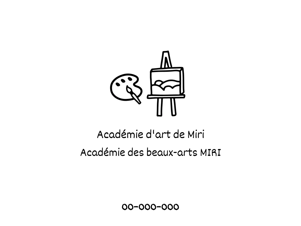 Une école d'art qui ressemble à un dessin avec des palettes et des peintures sur toile