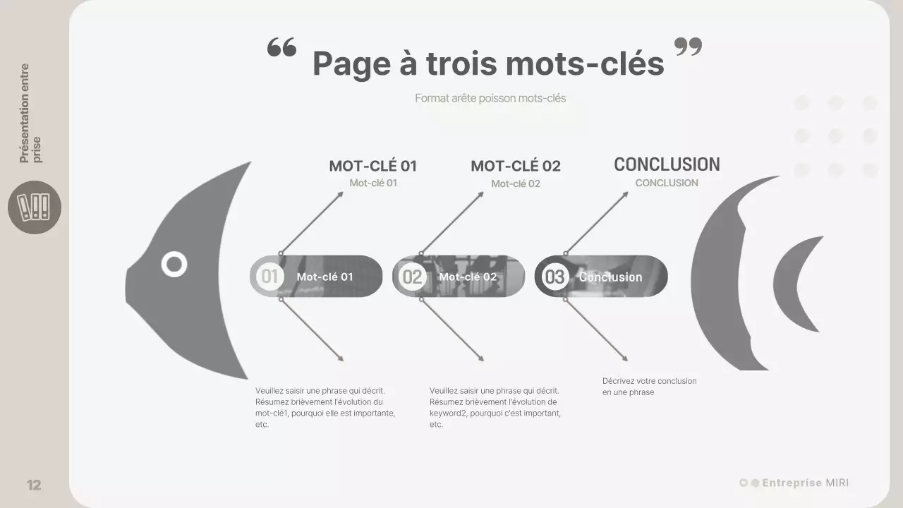 Une présentation d'entreprise simple, de couleur beige