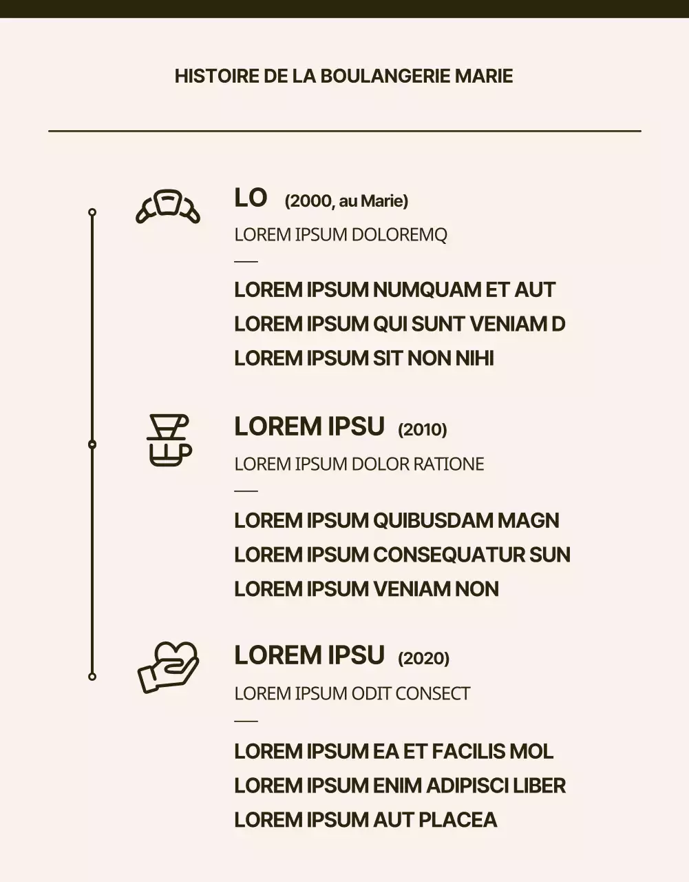 Promouvoir un événement de boulangerie moderne en noir et beige