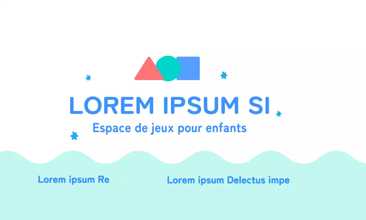 Café pour enfants avec des formes colorées