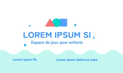 Café pour enfants avec des formes colorées