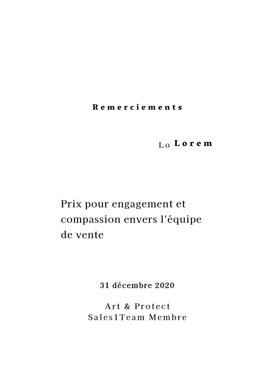 Conception de notes de remerciement