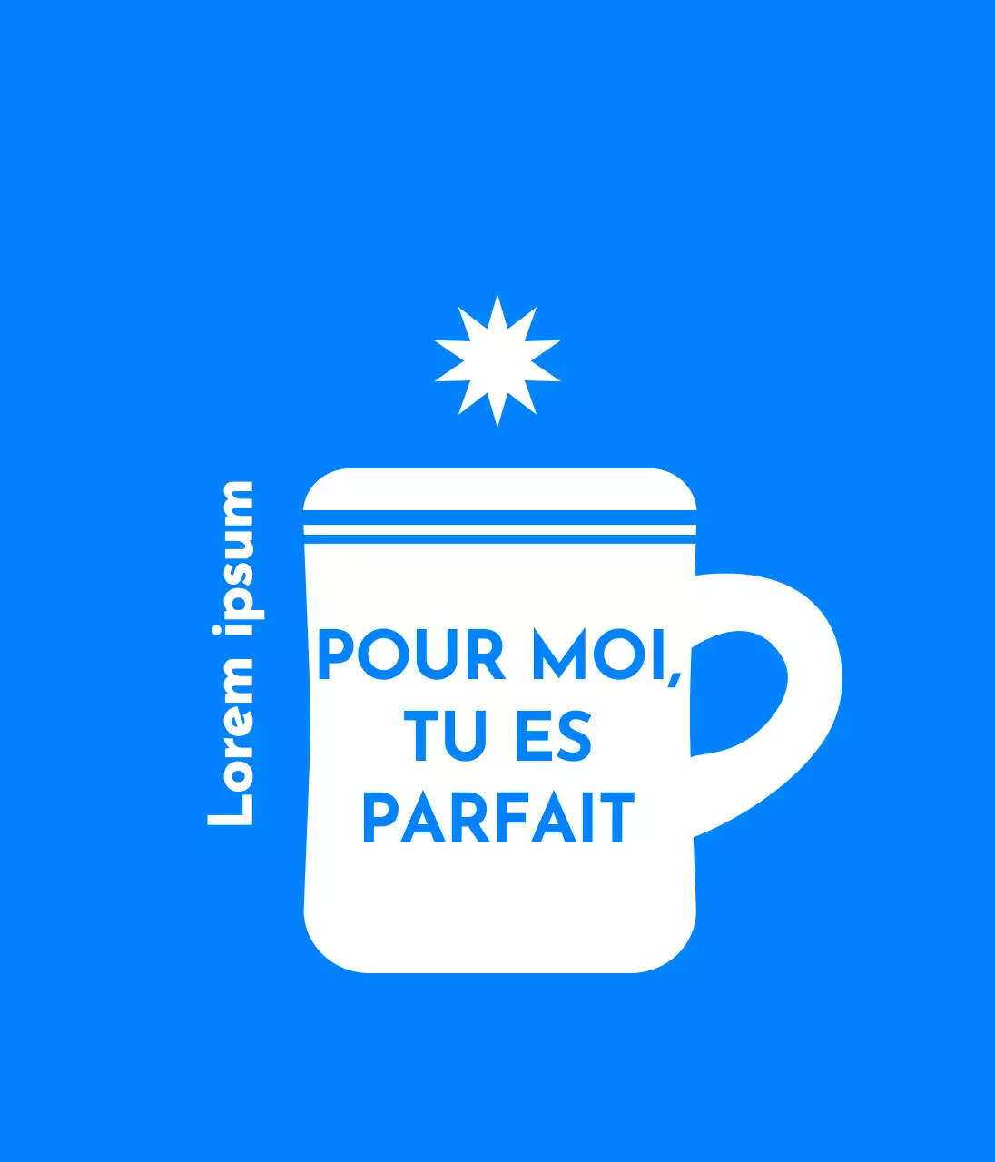 Papeterie design avec illustration d'une tasse