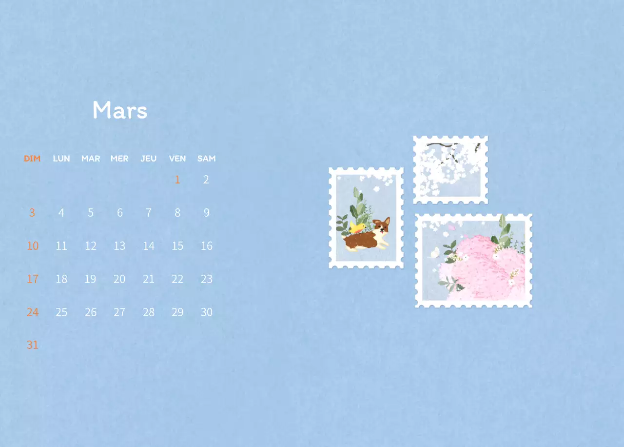 Illustrations de timbres avec un concept chaleureux