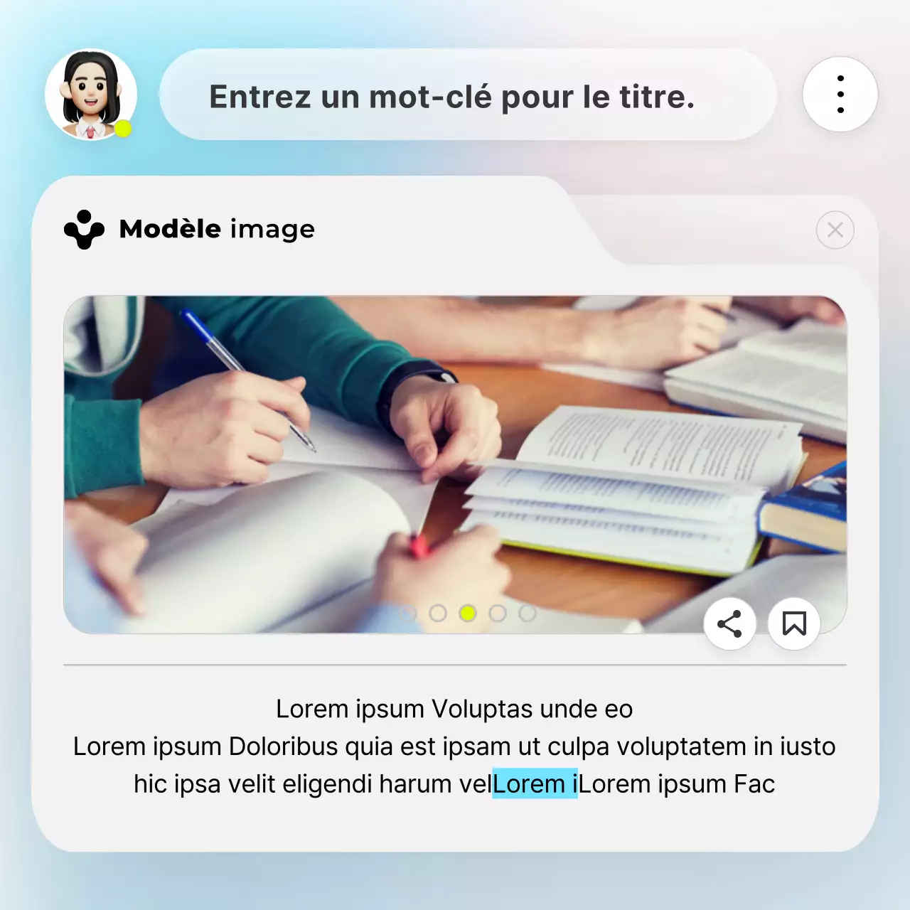 À propos du modèle d'arrière-plan blanc et bleu clair à la mode