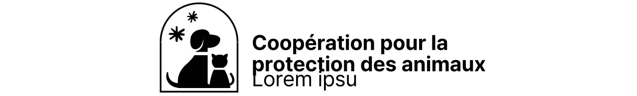 La Société protectrice des animaux avec un joli logo illustré d'un chien et d'un chat