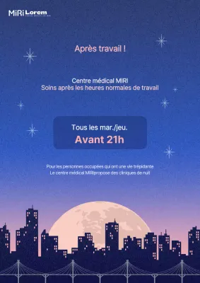 Promouvoir les soins nocturnes avec des accents bleus et lavande