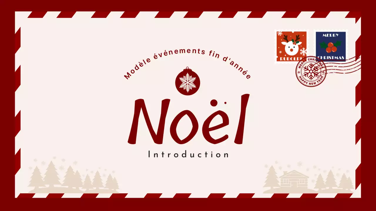 Un planificateur d'événements de Noël cosy en rouge et beige