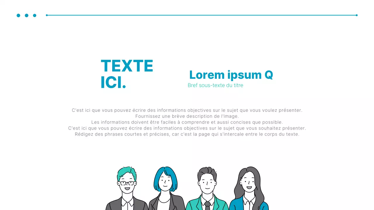 Une présentation d'entreprise simple en bleu et menthe