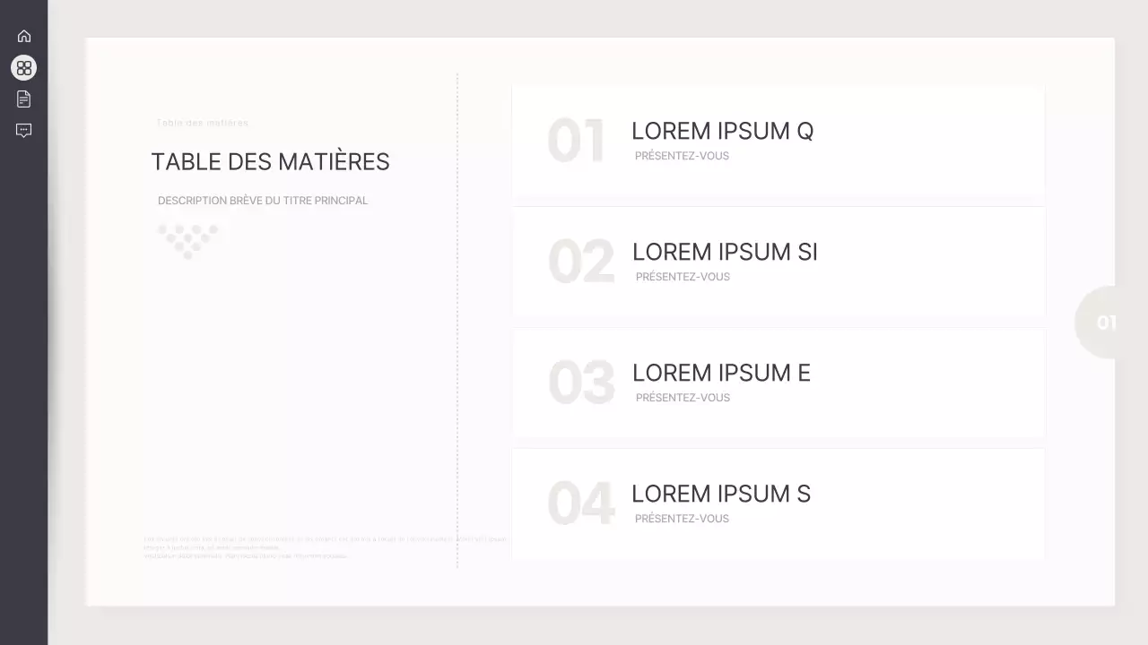 Présentation avec un arrière-plan simple en bleu marine et ivoire