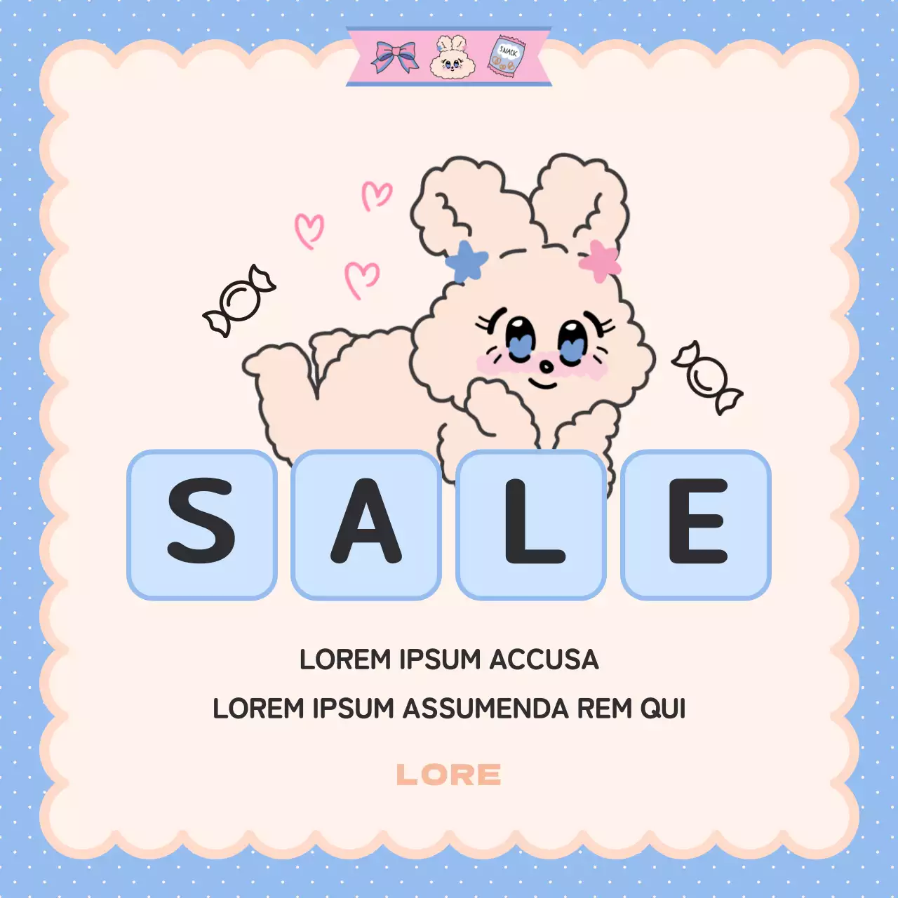 Une jolie publicité pour la Saint-Valentin en rose et bleu clair