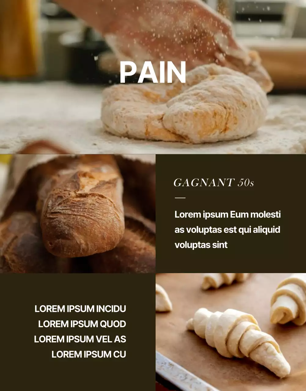 Promouvoir un événement de boulangerie moderne en noir et beige