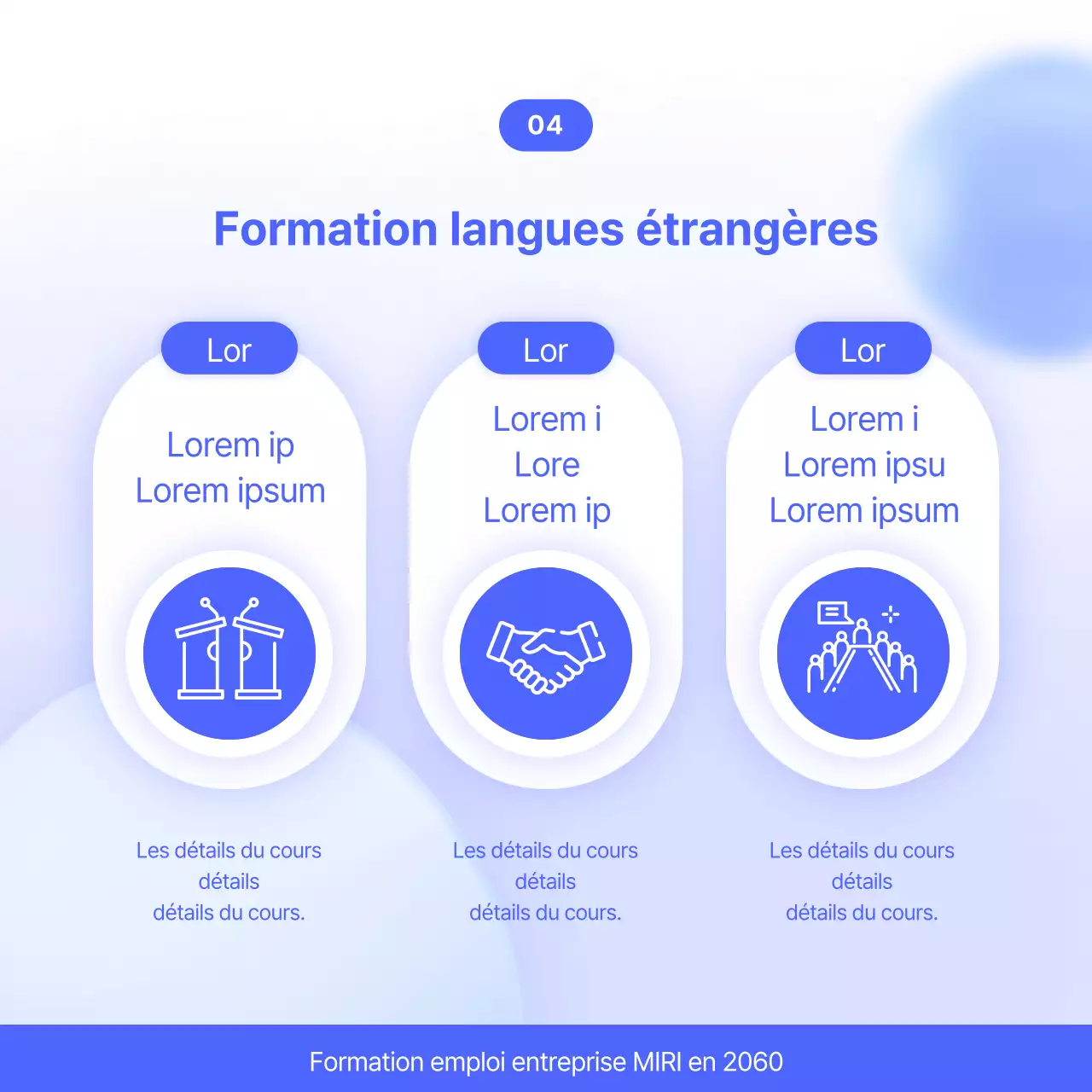 Guide des programmes modernes de formation à l'emploi en bleu et blanc