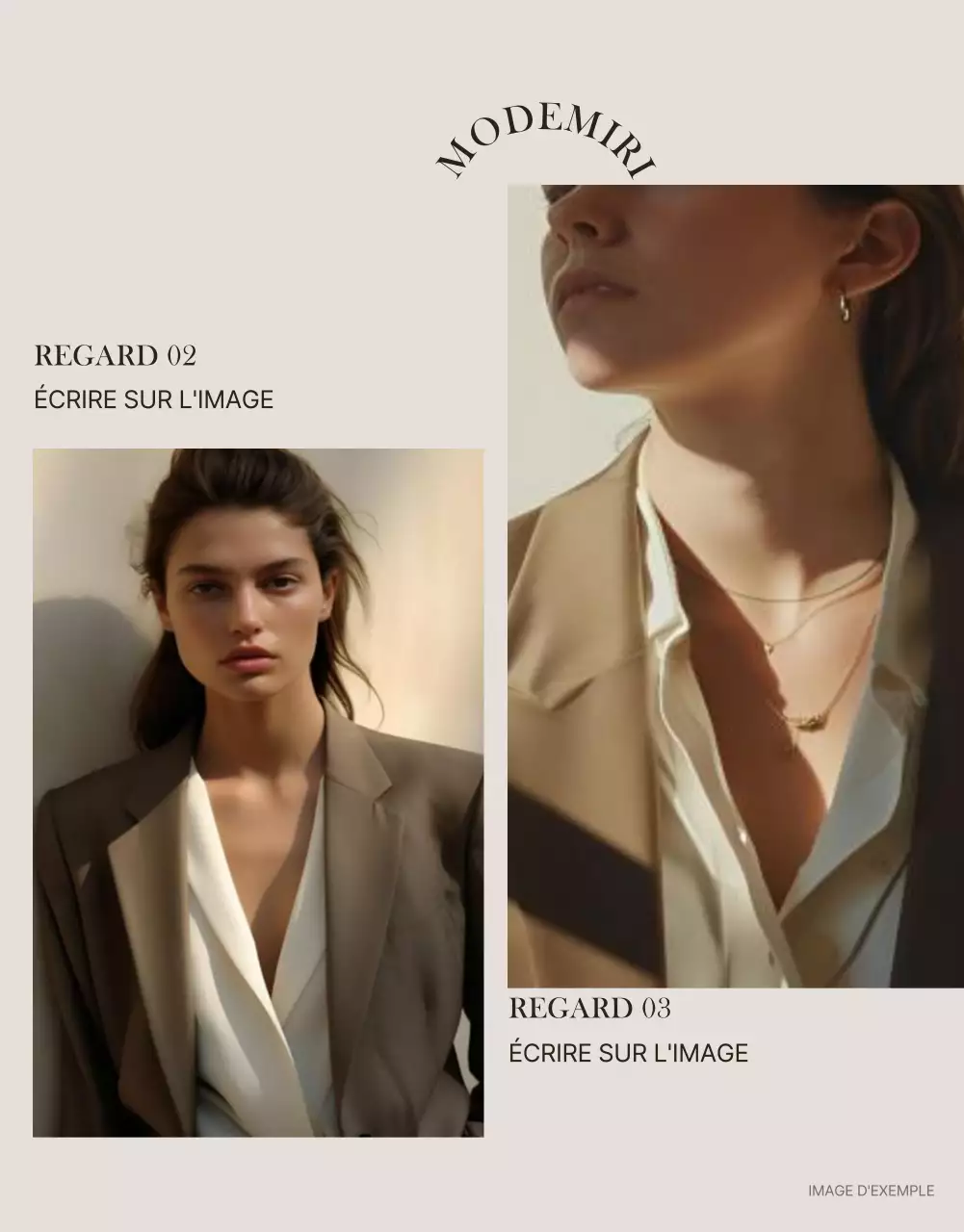 Promouvoir la mode moderne en beige et marron