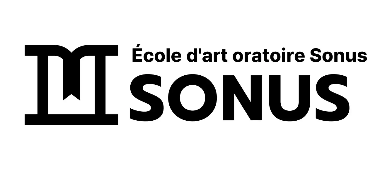 Conception d'une école de rhétorique avec une icône représentant un podium