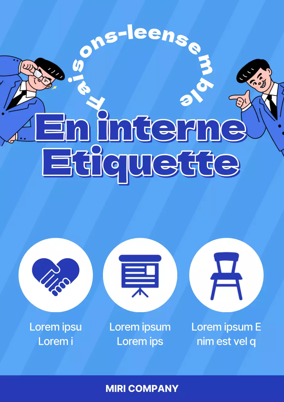 Annonce de la campagne sur la culture d'entreprise sur fond bleu clair