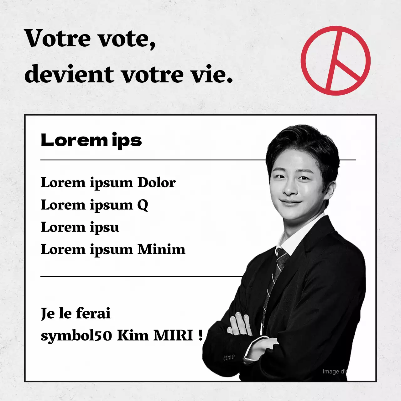 Noir et blanc, simple propagande électorale