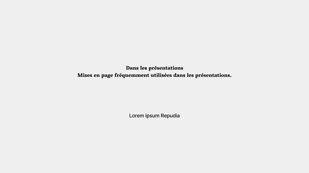 Une présentation de base en rouge et gris