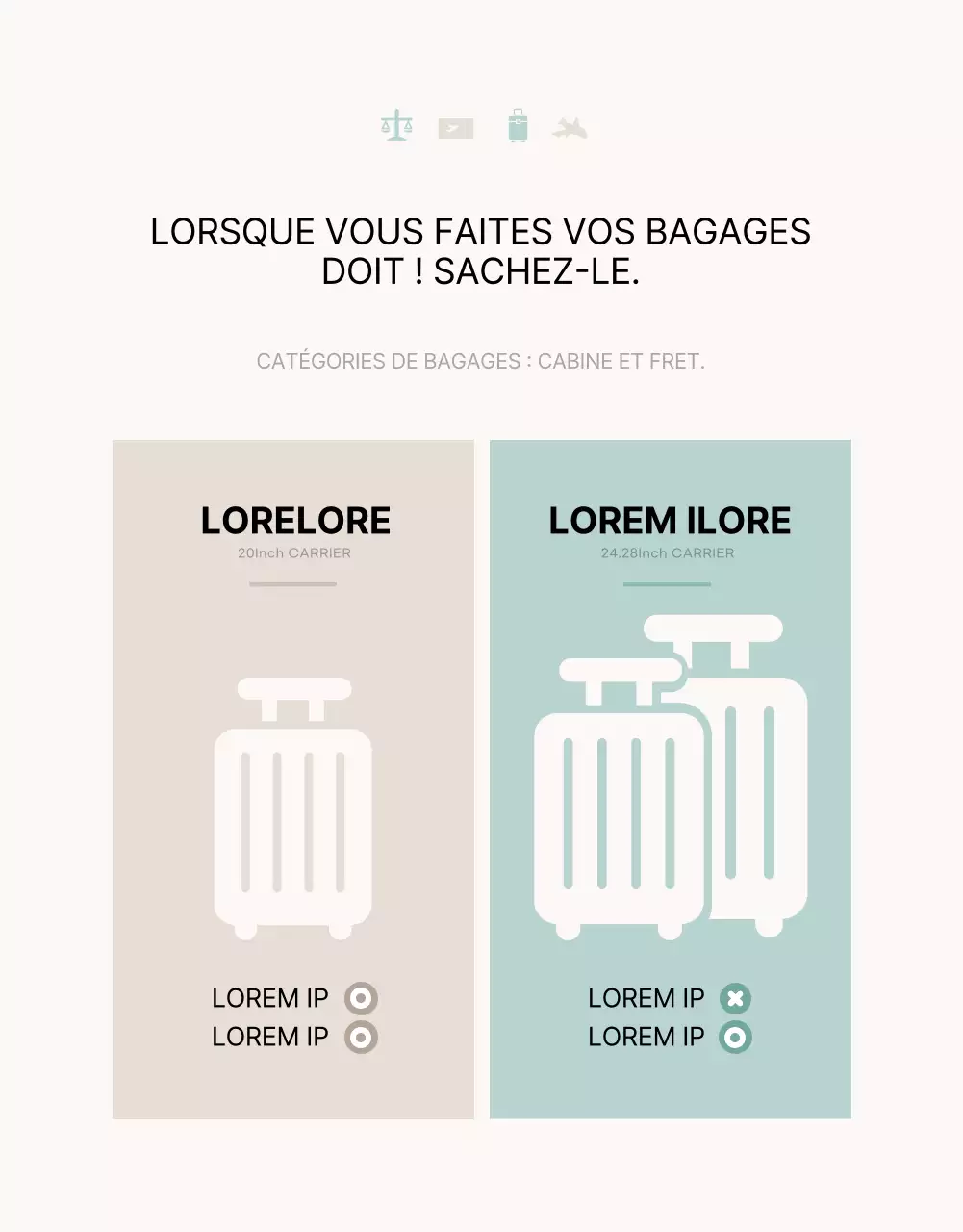 Promouvoir un produit de transport simple en menthe et ivoire