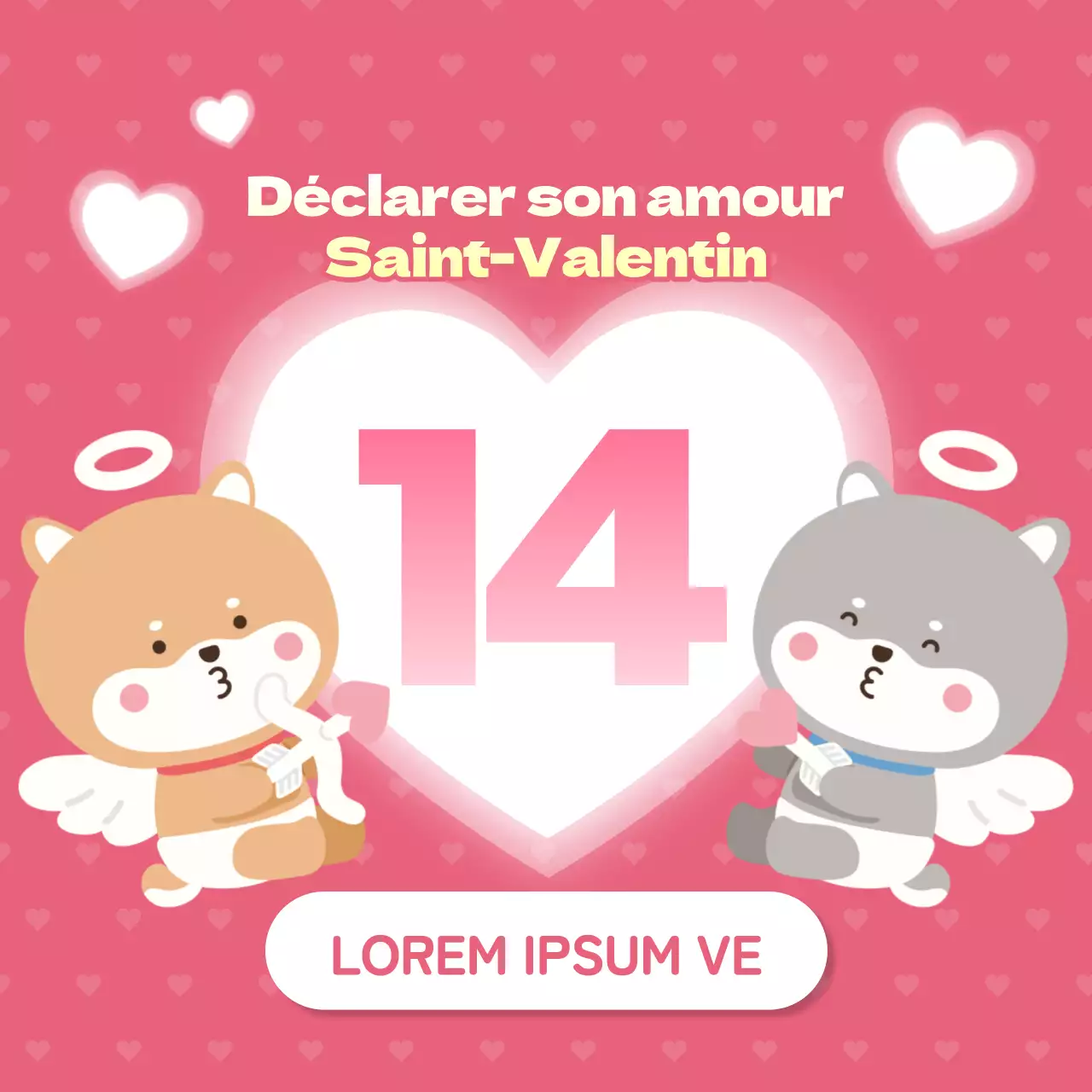 Promouvoir la Saint-Valentin en blanc et rose