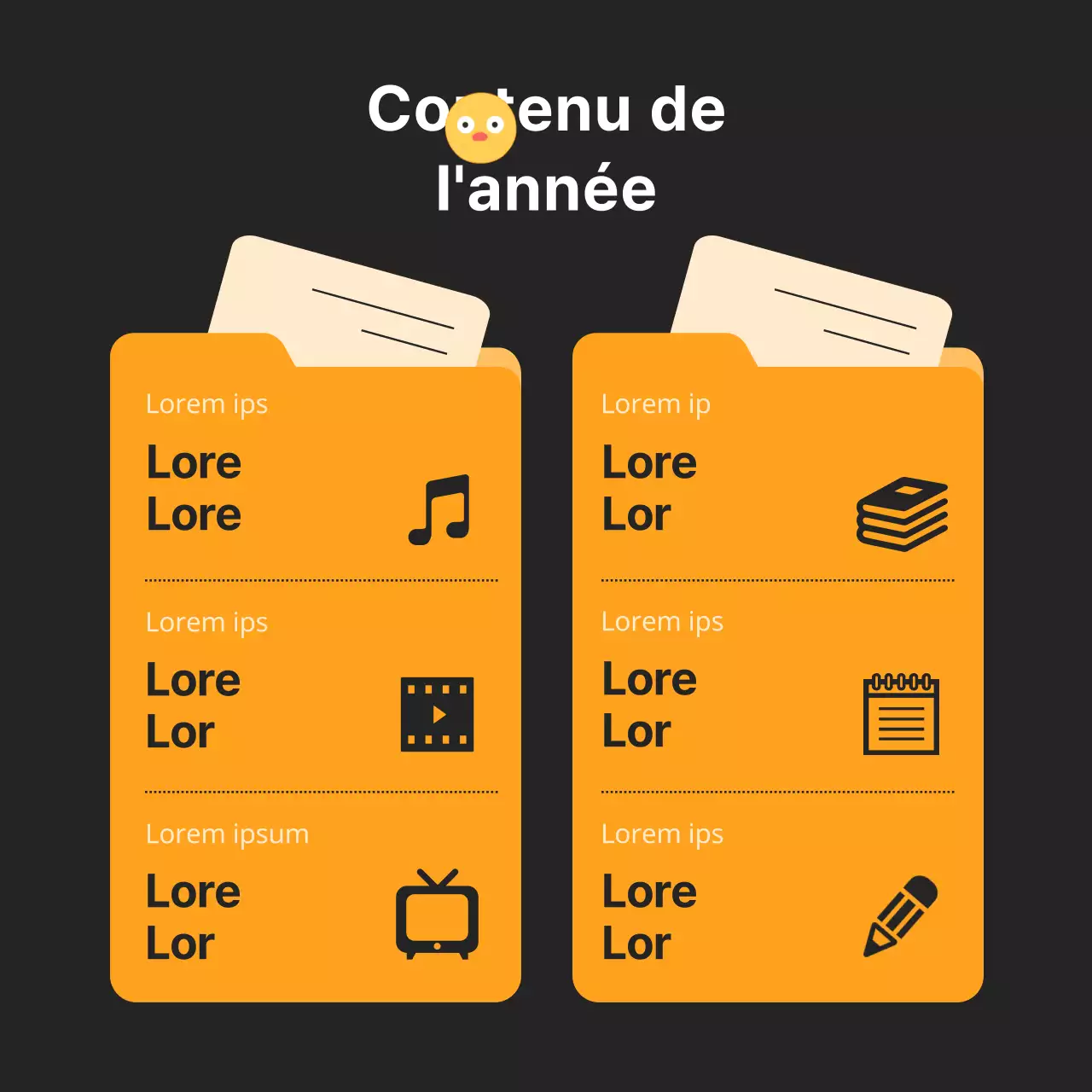 Conseils de fin d'année pour le pop art noir et orange