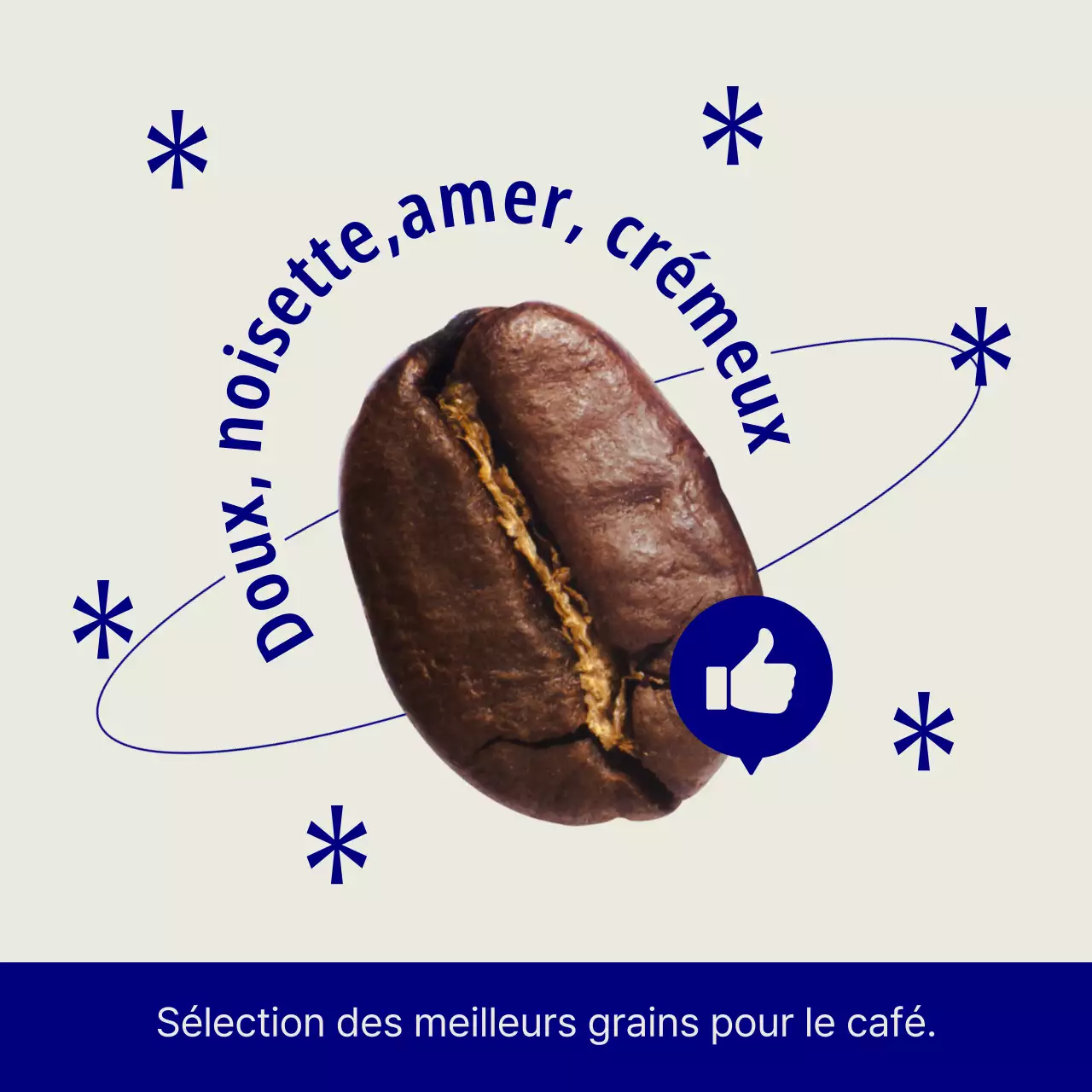 Une simple annonce bleue et blanche sur le panneau d'affichage d'un café