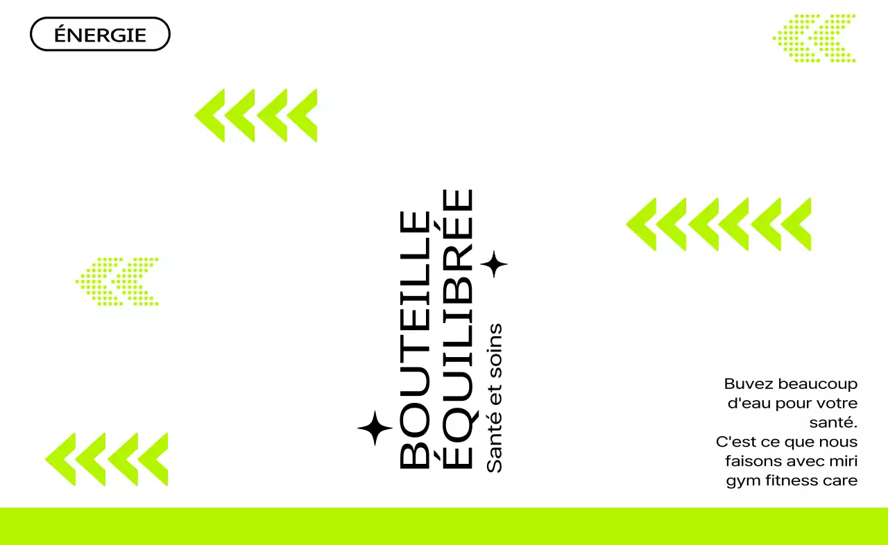 Typographie verte et noire pour la promotion d'un club de santé