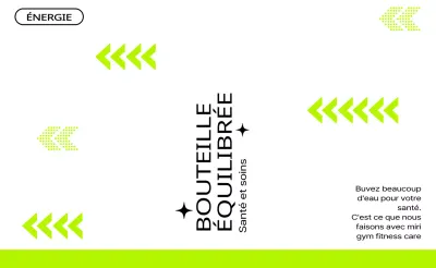 Typographie verte et noire pour la promotion d'un club de santé