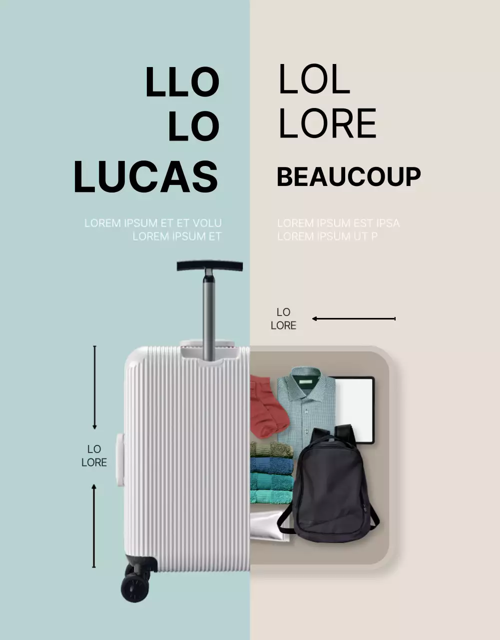 Promouvoir un produit de transport simple en menthe et ivoire