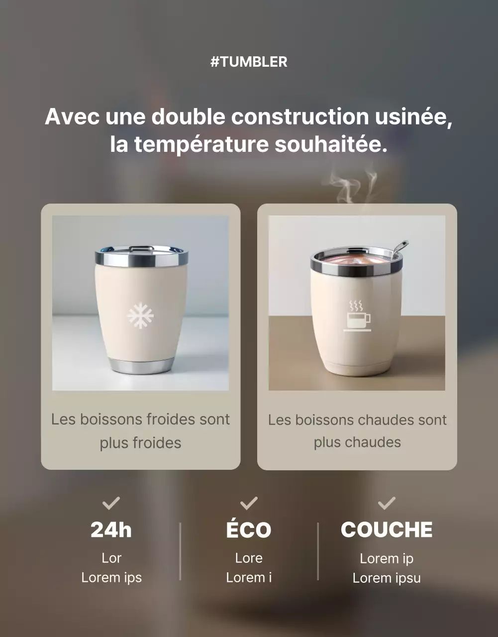 Promouvoir un tumblr simple en gris et beige