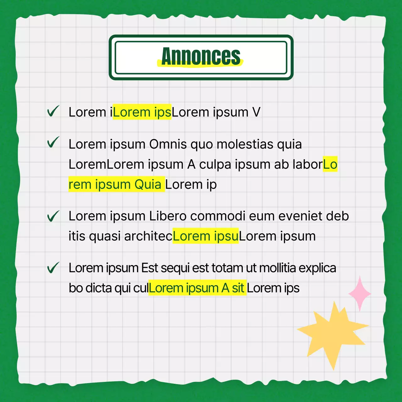 Guide pour un kit de marque kitsch vert et jaune