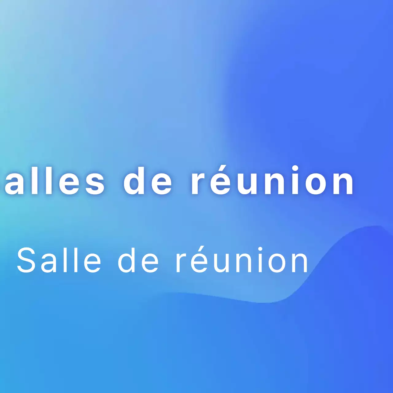 Guide des salles de réunion en dégradé de bleu