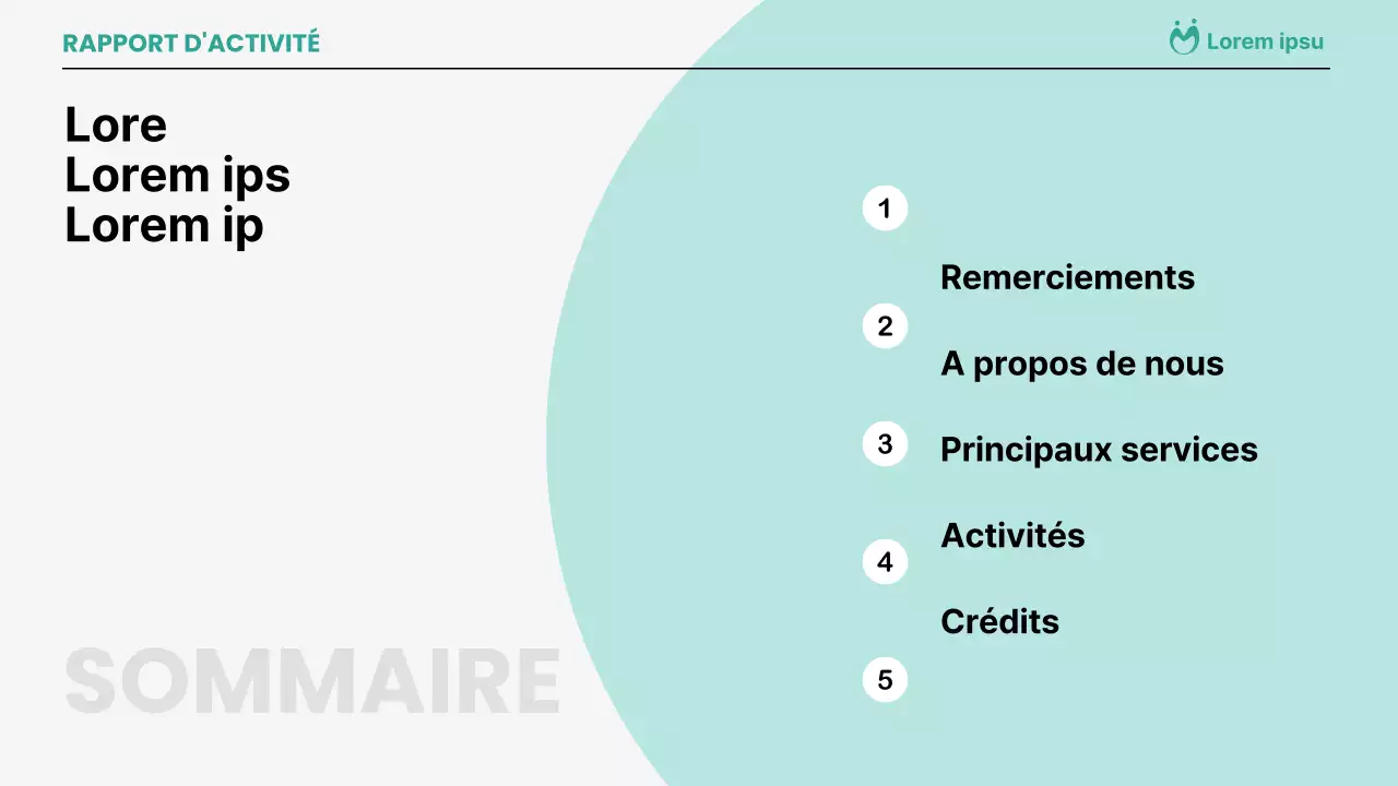 Des rapports d'activité simples, de couleur menthe et détaillés