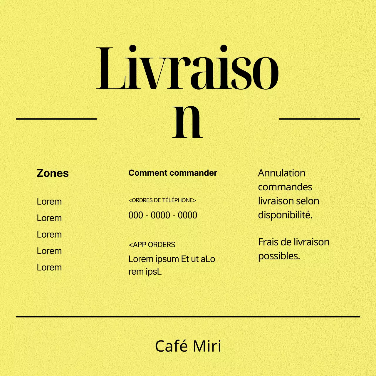 Poste de conception pour le propriétaire d'un café branché en jaune et noir