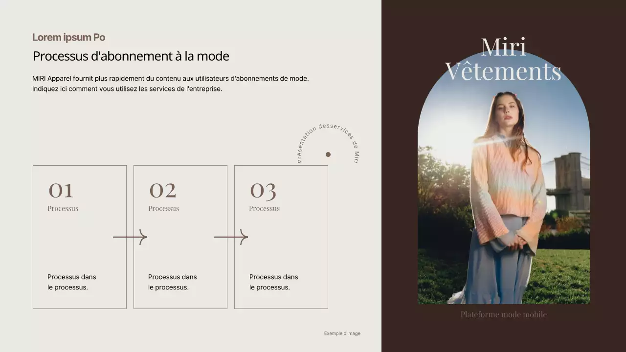 Prospectus moderne des services aux entreprises en beige et marron