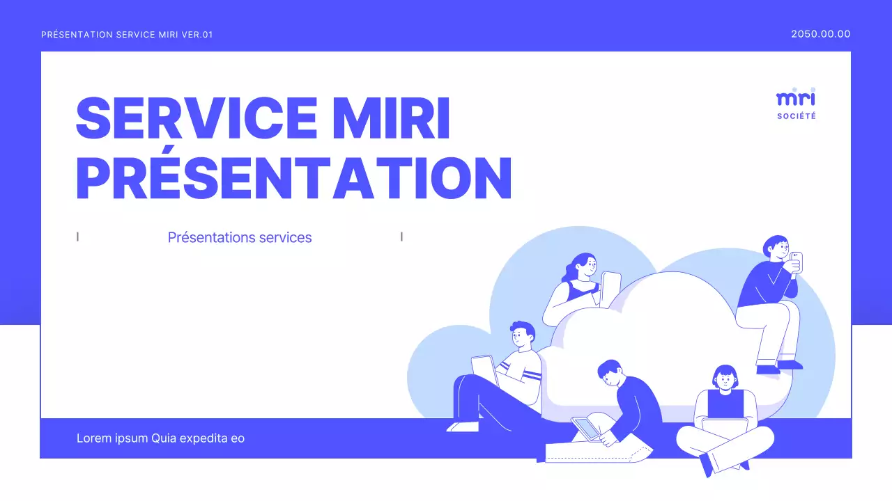 Un prospectus simple et violet sur les services aux entreprises
