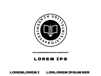 Promotion d'une agence d'admission à l'enseignement à l'aide d'un logo à symbole circulaire