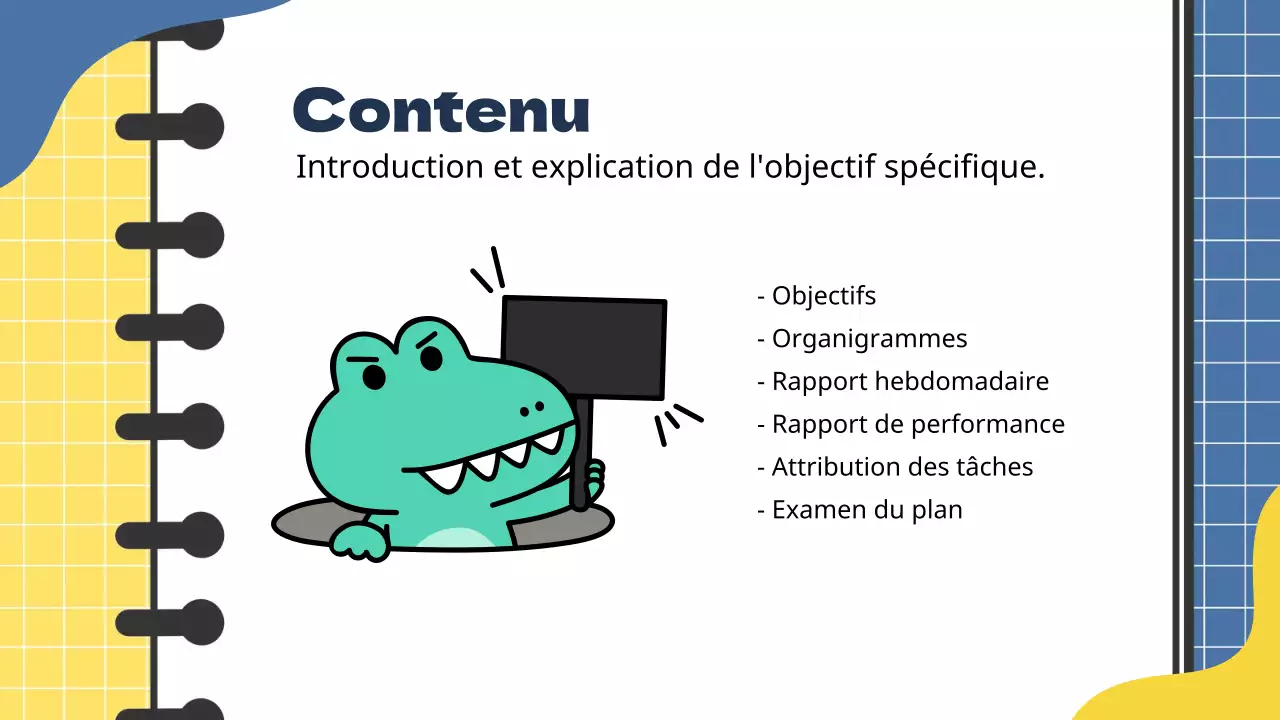 Rapport de notes d'étude sur le marketing tendance bleu et jaune