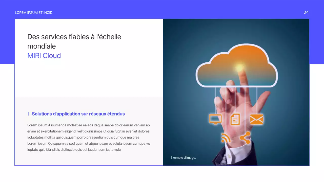 Un prospectus simple et violet sur les services aux entreprises