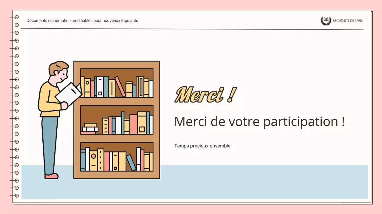 Une orientation simple des nouveaux employés en rose et bleu clair