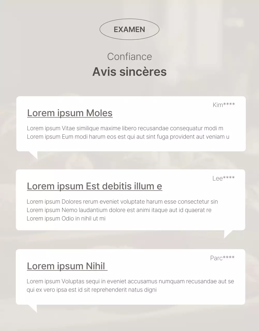 Promouvoir un produit simple dans les tons beige et marron