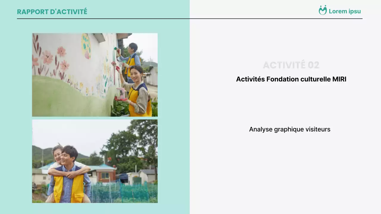 Des rapports d'activité simples, de couleur menthe et détaillés