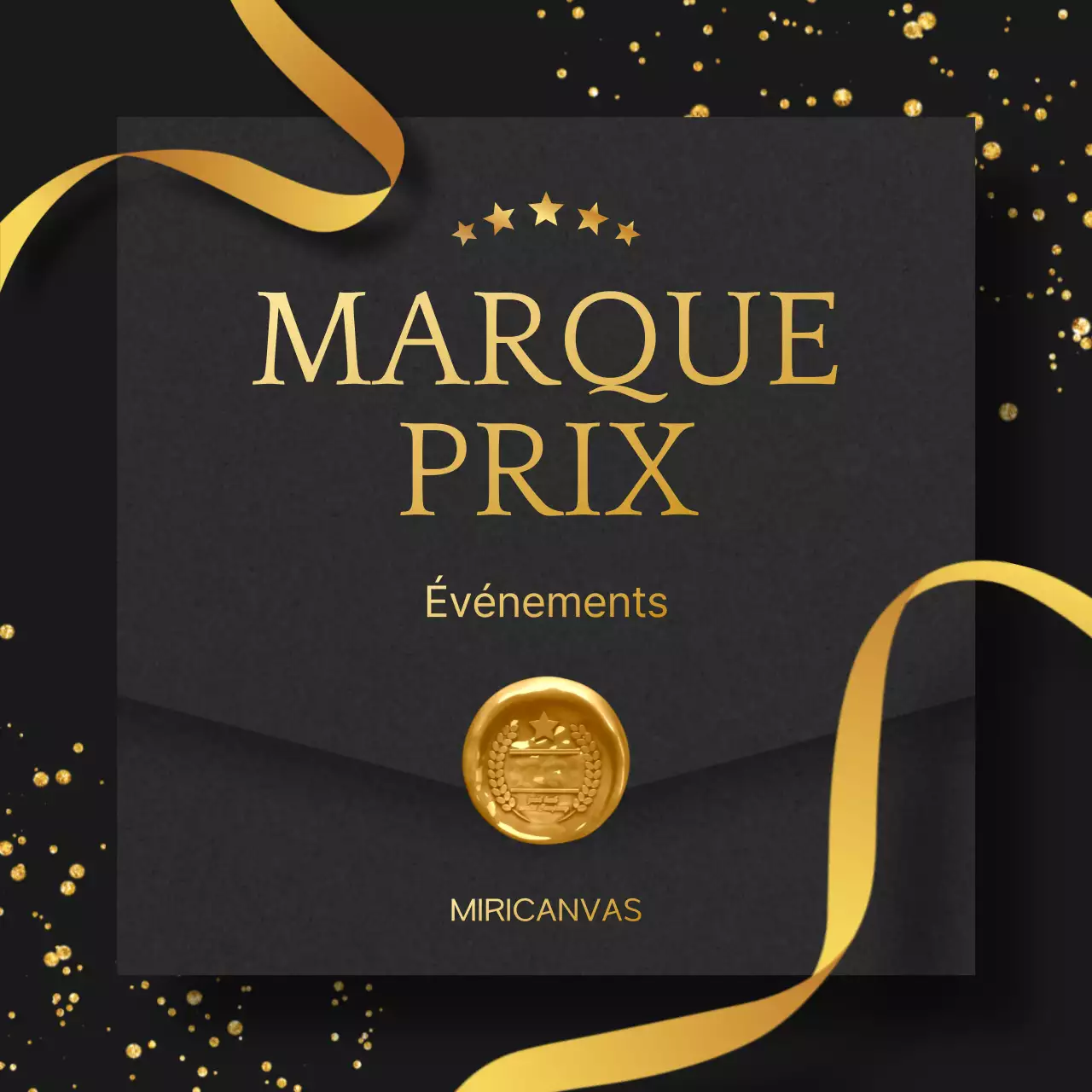 Annoncez une luxueuse vente de récompenses de fin d'année en or et noir