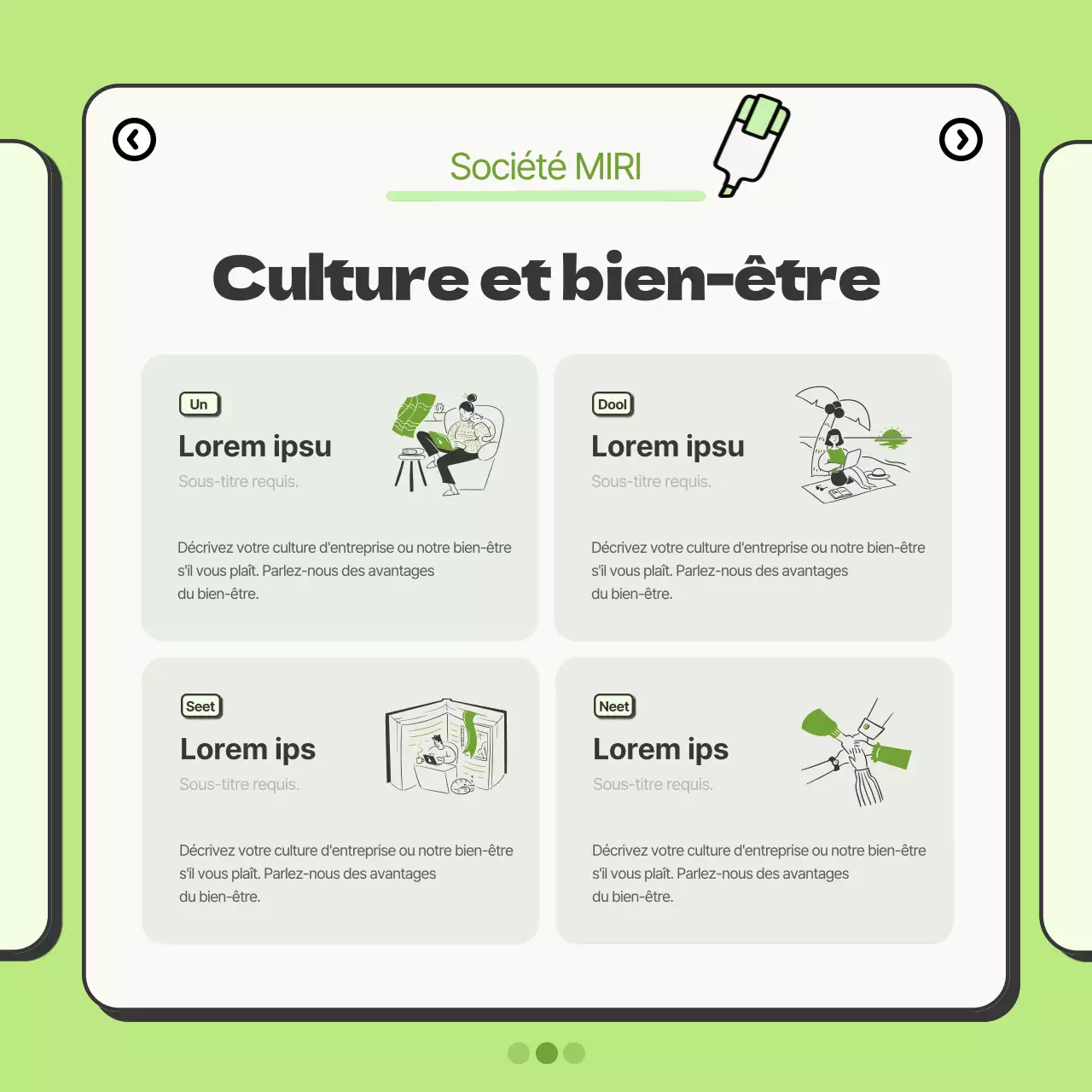 Promotion simple de l'entreprise en chartreuse et orange