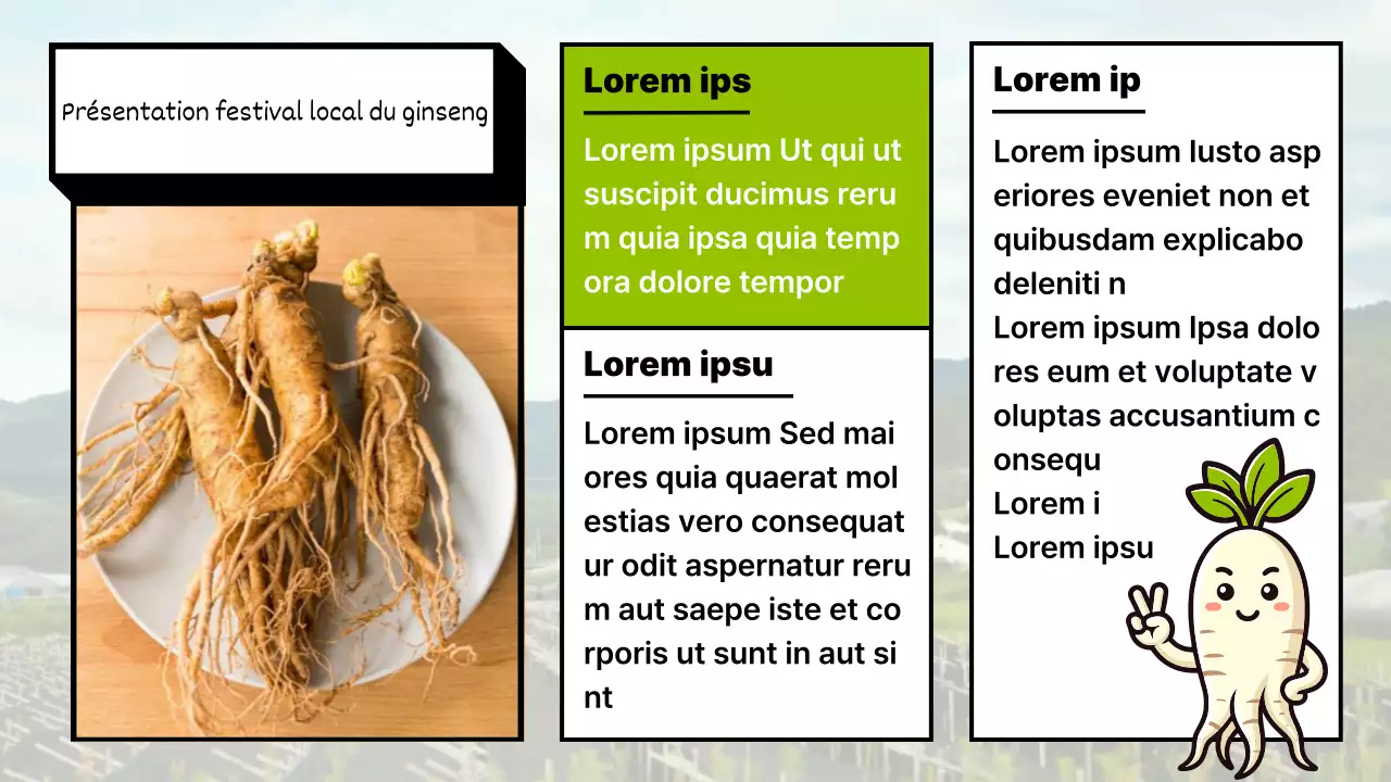 Guide du festival du ginseng vert et rétro
